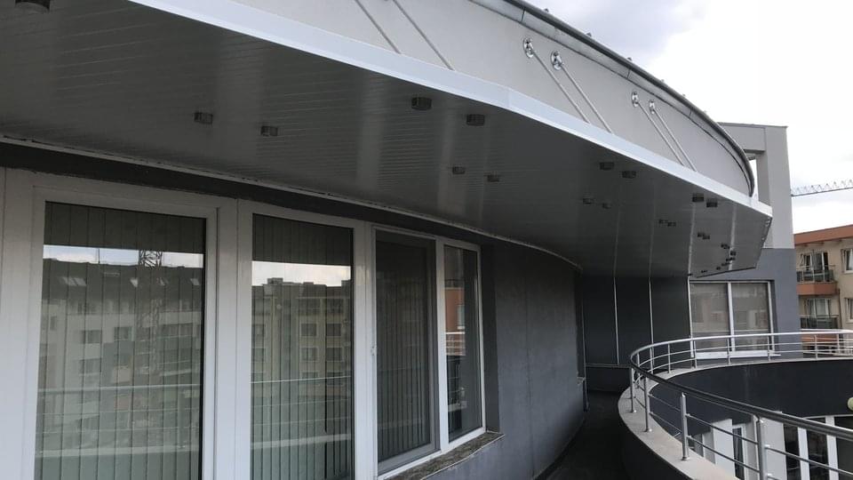 Козирка от INOX конзоли и сандвич панел
